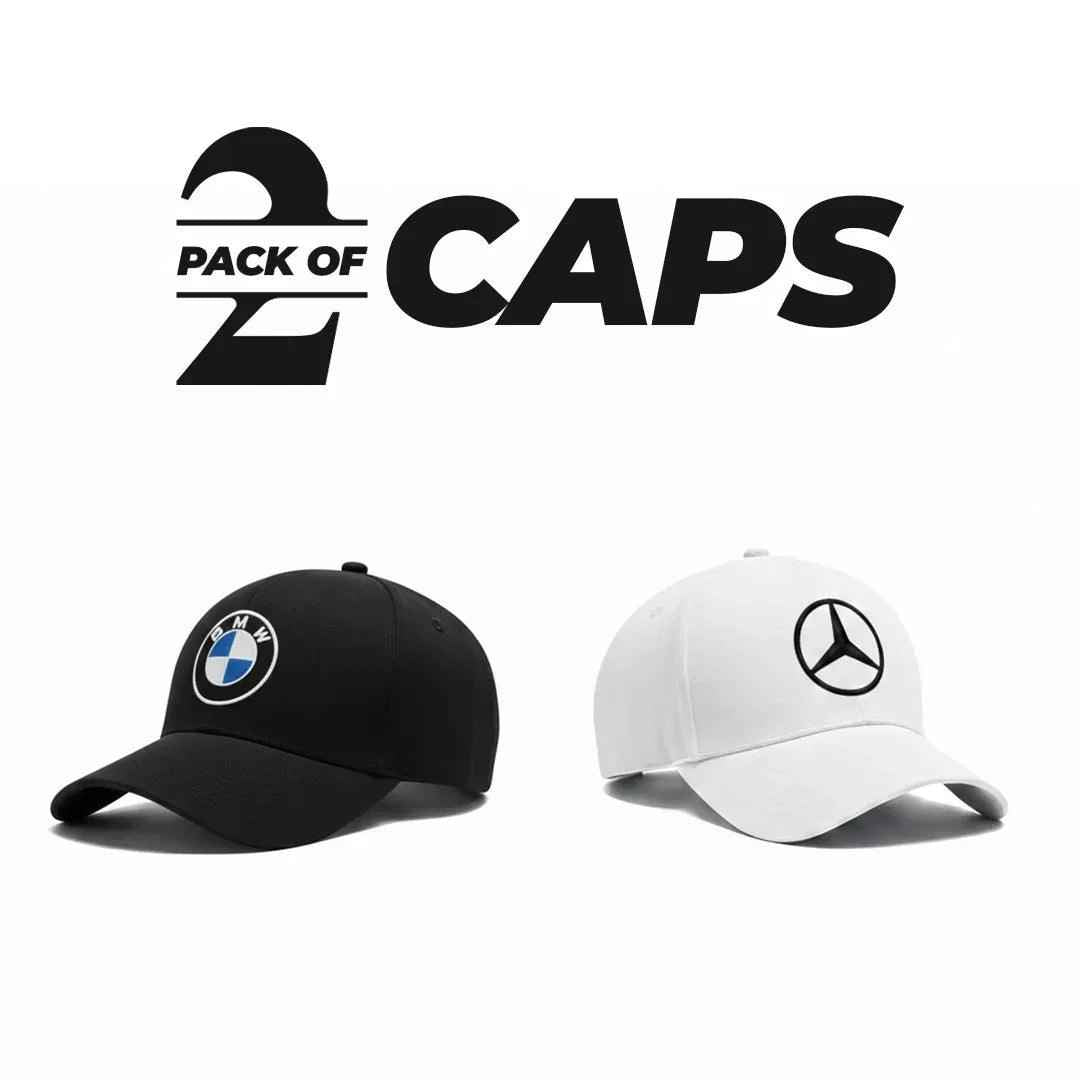 Bmw and Mercedes Cap Pack of 2