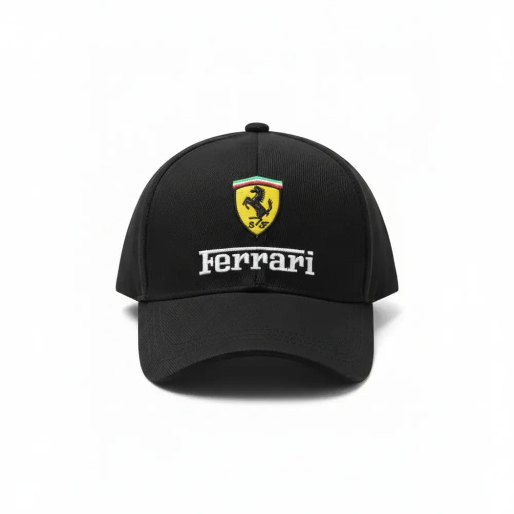 Black Ferrari Cap - Zainab Market 