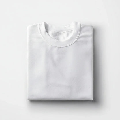 Cotton Round Neck Tee - White - Zainab Market 
