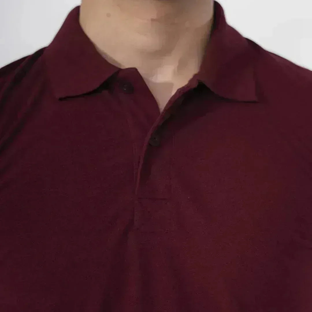 Polo Shirt - Plain Maroon - Zainab Market 