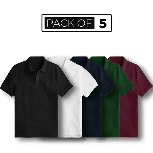 Polo Shirt - Pack of 5 - Zainab Market 